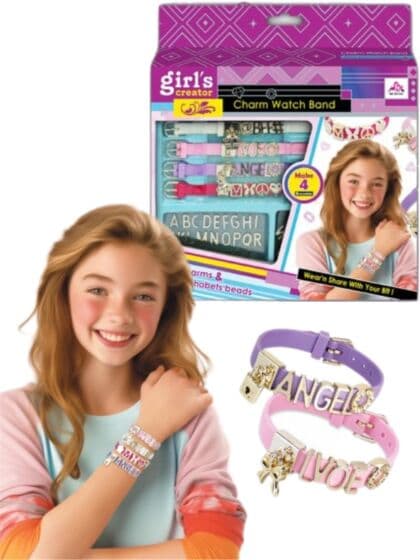 Girls Creator Smykkepakke - lag 4 armbånd med anheng