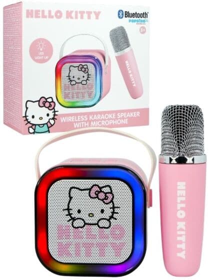 Hello Kitty trådløs karaokehøyttaler med mikrofon – syng og lek med stil