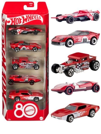 Hot Wheels Metallbiler 80-årsjubileum - 5-Pack