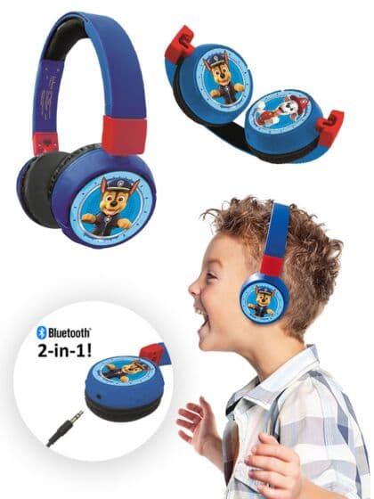 Lexibook PAW Patrol trådløse hodetelefoner til barn med bluetooth - 4 timers batteri-tid