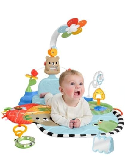 Fisher Price 3-i-1 Kick & Sway aktivitetsgym – babygym med lekematte og sanseleker