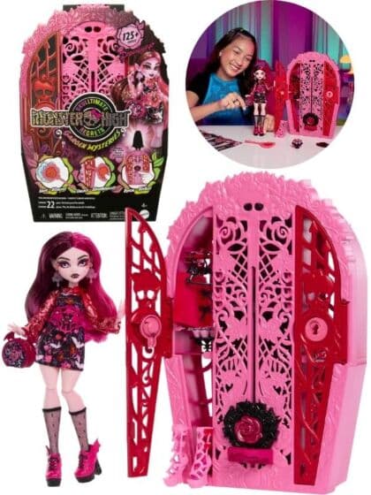 Monster High Skulltimate Secrets: Garden Mysteries – Draculaura dukke med skap og 19 overraskelser