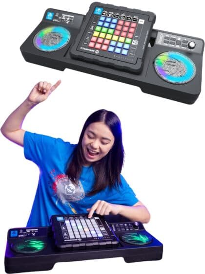 iDance DJ Mixer Remix DJ2 miksebord med lys og lyd - mikrofon følger med
