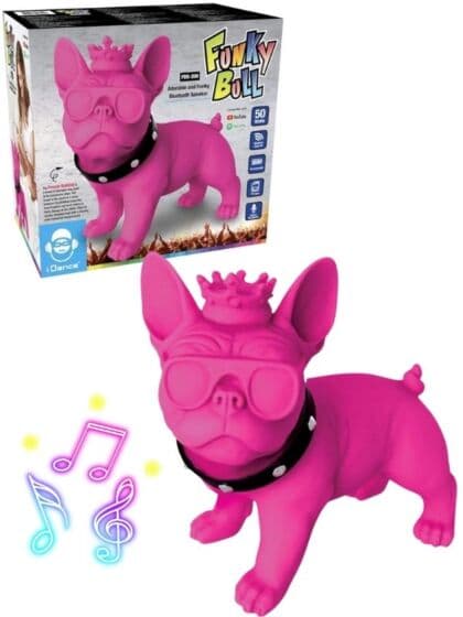 iDance Funky Bulldog Bluetooth-høyttaler – rosa