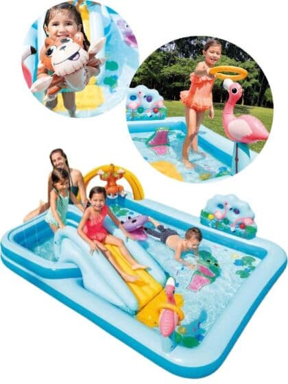 Intex Jungle Adventure aktivitetssenter - basseng med sklie og aktiviteter - 550 liter