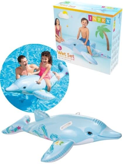 Intex Lil' Dolphin - oppblåsbar badeleke delfin - 175 cm