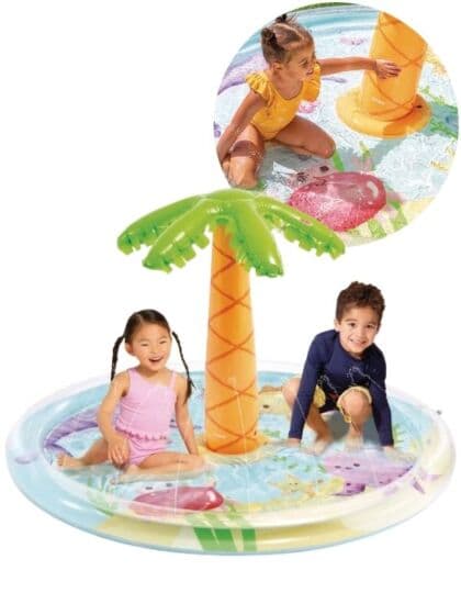 Intex Oppblåsbar babybasseng med sprayfunksjon - 173 cm