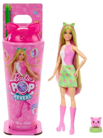 Barbie Pop Reveal Shakes Series – duftende cute Kitten fashion dukke med tilbehør