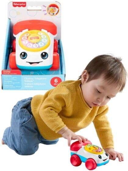 Fisher Price Chatter Telephone trilleleke – leketelefon med lyd fra 6 måneder