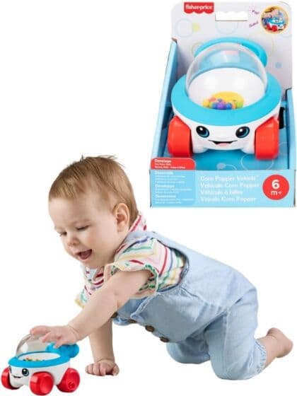 Fisher Price Corn Popper trilleleke – klassisk baby leke fra 6 måneder