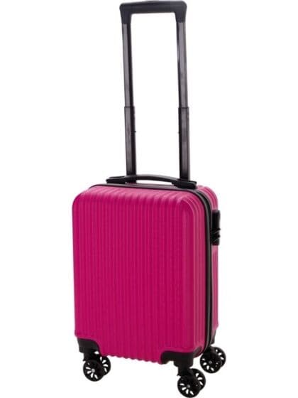Kabinkoffert 29L med 4 hjul og justerbart håndtak – magenta