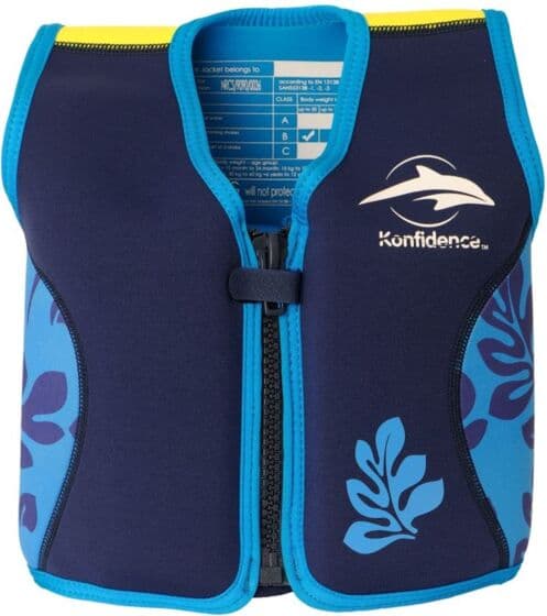Konfidence svømmevest navy/palm - 1.5-3 år