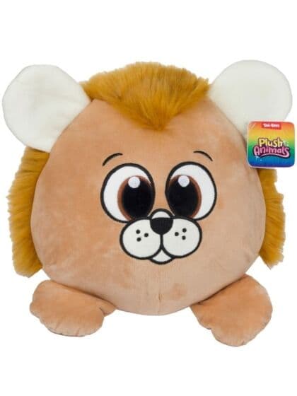Løve koseball – rund bamse med store øyne 30 cm