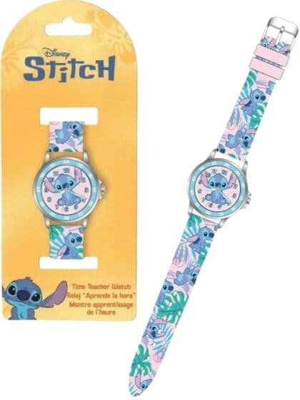 Disney Stitch analog klokke - lær klokken