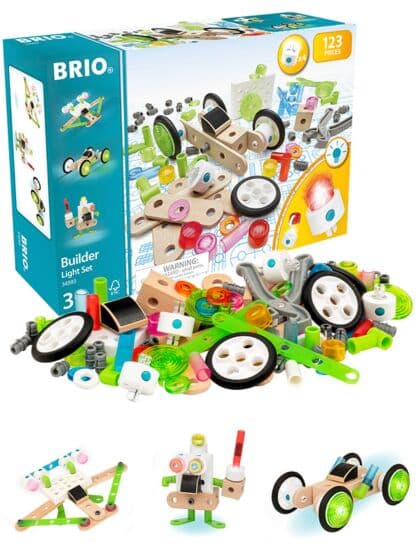 BRIO Builder byggesett med lys - med over 120 deler 34593