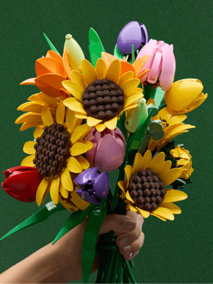 LEGO Blomster pakketilbud: Solsikkebukett og tulipanbukett