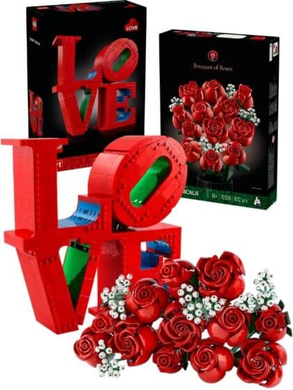 LEGO gavesett - LEGO Rosebukett og LEGO Art LOVE