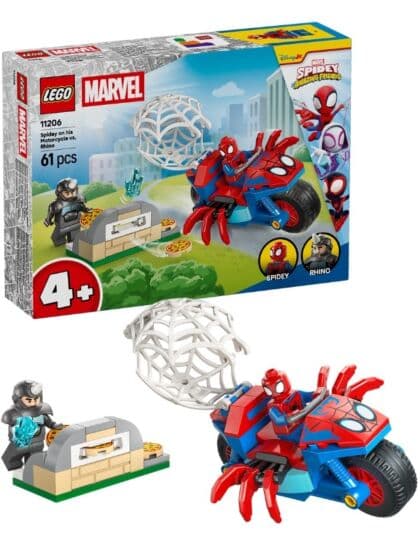LEGO Super Heroes 11206 Marvel Spidey og hans fantastiske venner Spidey på motorsykkel mot Rhino