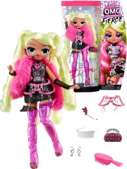 LOL Surprise OMG Fierce dukke - Lady Diva med stilig tilbehør - 29 cm