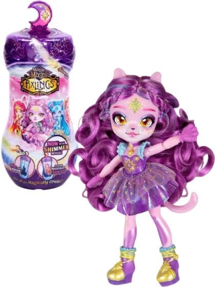 Magic Mixies Shimmerverse Pixlings Catlyn the Cat overraskelses dukke