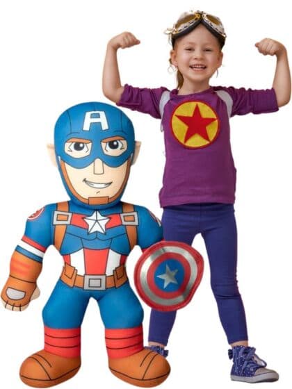 Avengers Captain America bamse med lyd - 80 cm