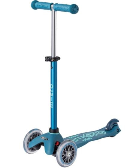 Micro Mini Deluxe Ice Blue sparkesykkel med tre hjul for barn 2-6 år - opptil 50 kg