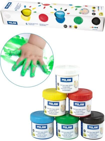 MILAN Fingermaling i boks 40 ml - 6 farger