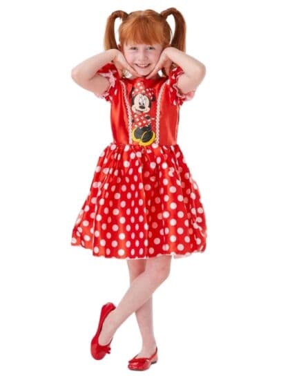 Disney Minni Mus kostyme - 3-4 år - 104 cm - rød polkadottkjole