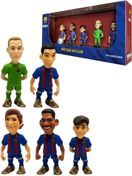 Minix Fotball samlefigurer Barcelona - 5 figurer 7 cm