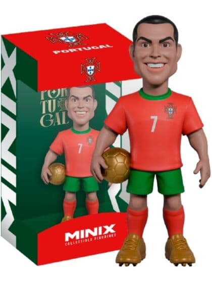 Minix Cristiano Ronaldo Fotball Samlefigur med ball – Portugal