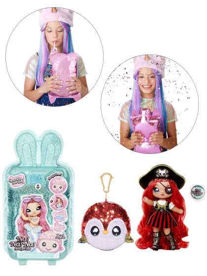 Na Na Na Surprise 2-in-1 Pom Doll - Becky Buckaneer dukke - 16 cm