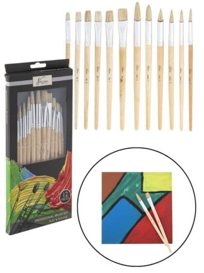 Nassau Fine Art penselssett - 12 deler