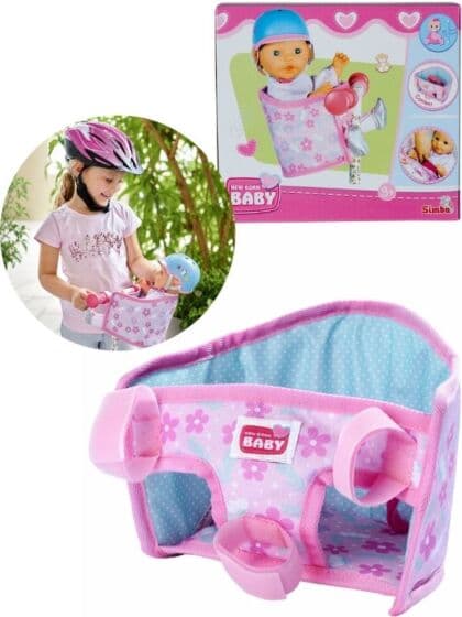 New Born Baby dukkesete til sykkel – passer dukker 30–43 cm