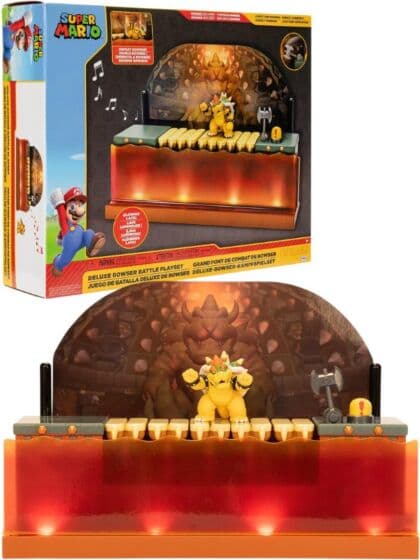 Nintendo Super Mario Deluxe Bowser lekesett med lyd og lys - figur 6 cm
