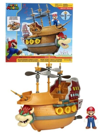 Nintendo Super Mario Deluxe Bowser Luftskip med lyd og bevegelser - Mario-figur inkludert