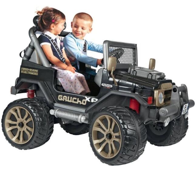 Peg Perego Gaucho XP Terrengbil - svart elbil 24V med plass til 2 barn