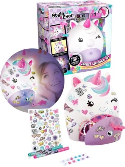 Style 4 Ever Enhjørning-lampe DIY - dekorer din egen lampe