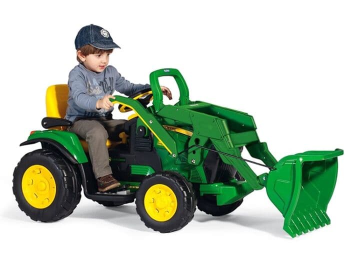 Peg Perego John Deere 12V elektrisk traktor for barn - med skuffe