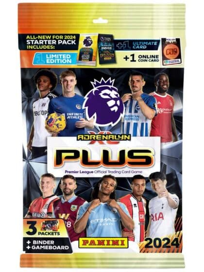 Panini Adrenalyn Premier League 2023/24 PLUSS Startpakke med fotballkort og perm