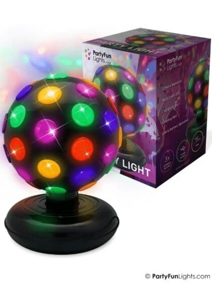 PartyFun Lights roterende discolampe - 15 cm