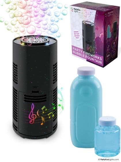 PartyFun Lights Boblemaskin med lys som skifter farge - batteridrevet