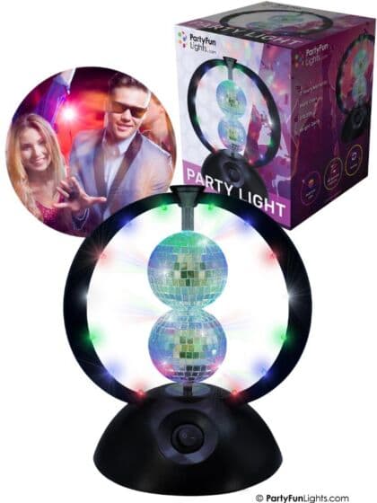 PartyFun Lights Multi-Color Roterende discolampe - 24 cm