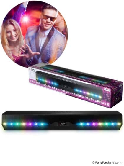 PartyFun Lights Fargeskiftende Bluetooth-høyttaler – 42 cm