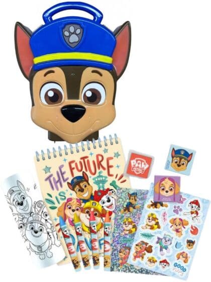 Paw Patrol 3D skrivesett med Chase-boks, fargestifter, notatbok og mer