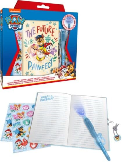 Paw Patrol dagbok med magisk penn og klistremerker