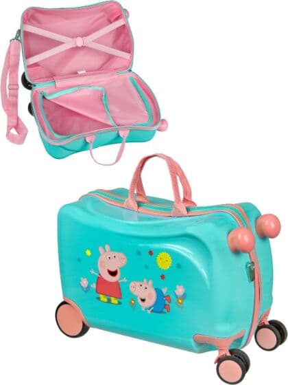 Peppa Gris ride-on barnekoffert til å sitte på