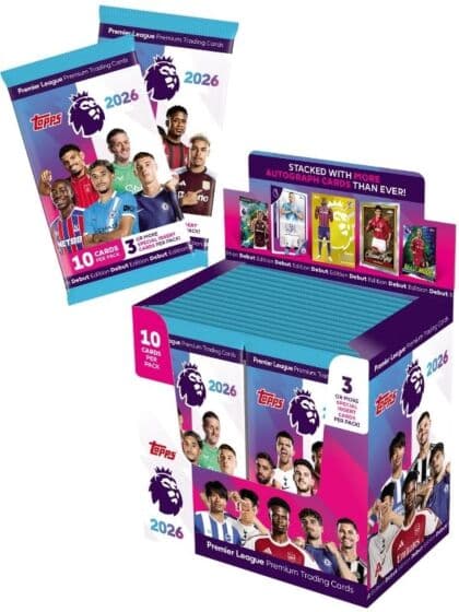 Topps Premier League 2025/26 Display - 28 boosterpakker til prisen av 20