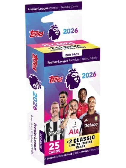 Topps Premier League Eco Pack – 25 samlekort og 2 classic limited edition