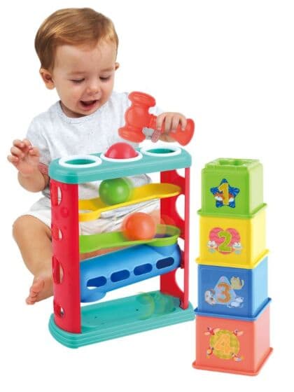 Playgo Stack & Roll aktivitetsleke med lekeballer og stableklosser
