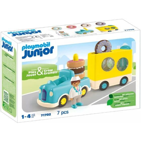 Playmobil JUNIOR: Sprø Donut Truck med stable- og sorteringsfunksjon 71702